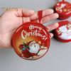 Children's Coin Purse Round Christmas Coin Pouch with Cartoon Pattern Zipper Closure Coin Case with Lanyard for Kids Coins Cash Keys Candies