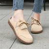 Pink Suede Woman Mules Shoes Big Size 43 Tassel Fashion Women's Shoes Quality Handmade Ladies Flats Summer Half Shoes For Women