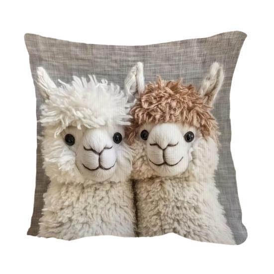 Pillow Cover Squealing Goat Donkey Rabbit Puppy Alpaca Print Cushion Case Sofa Bed Pillowcase Bedroom Dorm Home Decor