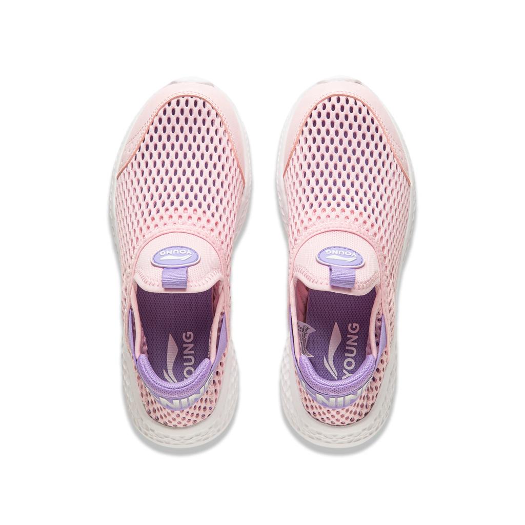 Li Ning Comfortable Casual Versatile Low-Top Kids Casual Shoes Men sneaker Pink YKCU088-22
