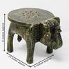 Hand Painted Wooden Elephant 20.32cm Chair Side Table Home Office