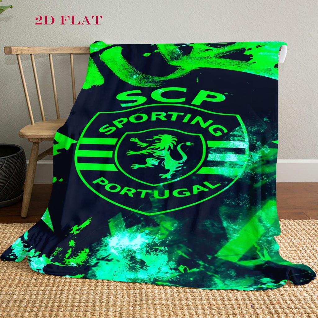 SCP Portugal: Green Emblem Excellence blanket Suitable for all seasons Camping trip Machine washable bedroom Christmas gifts