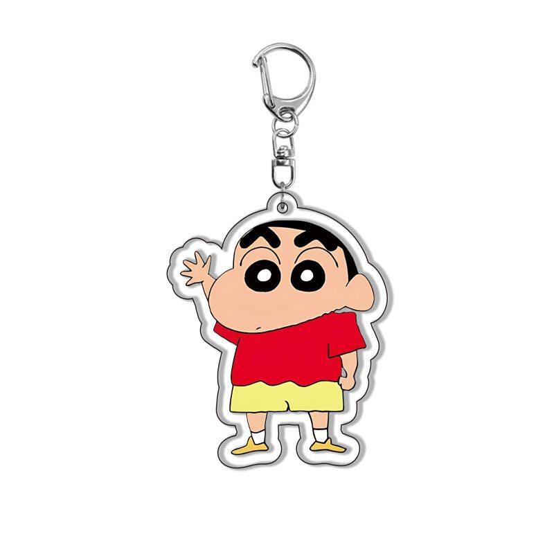 Crayon Shin-chan Acrylic Double Sided Keychain Shinnosuke Nohara Misae Nohara Cartoon Charm Anime Peripherals Cute Cartoon