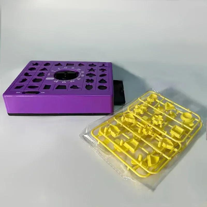 Children Time Board Puzzle Toy Shape Matching Popup Tray Toy Set with Timer Children Shape Cognitive Education Palything
