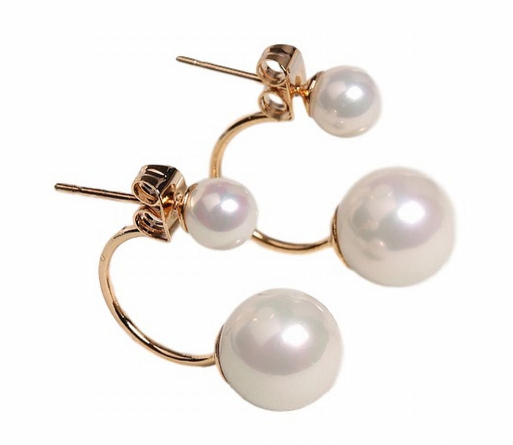 Beaded Necklace and for and Everyday Use and [N-Style] Earrings, Pearl, Rhinestone, Weddings, Parties, (Necklace Earrings)