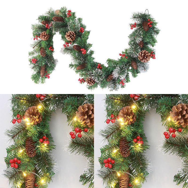 Xmas 69ft Christmas Mantle Fireplace Arch Garland With Lights Operated Battery