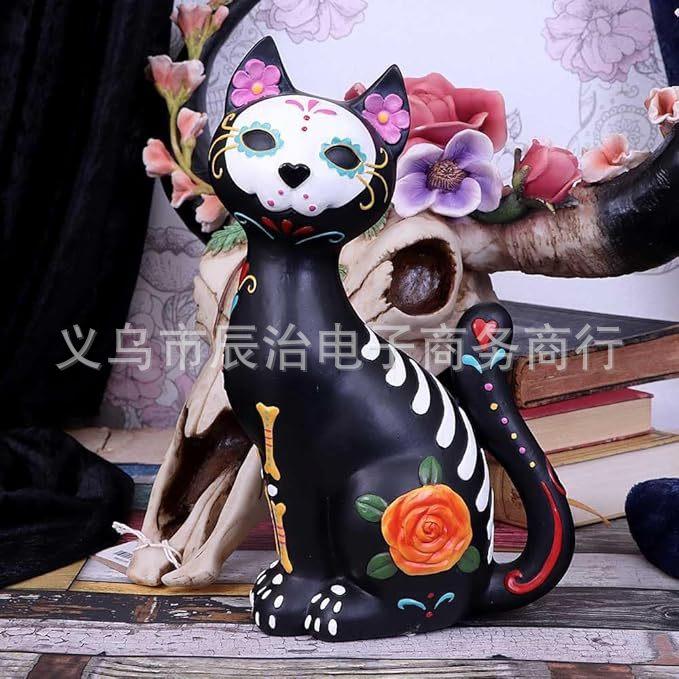 The new ghost cat desktop ornament is suitable for festive decoration atmosphere