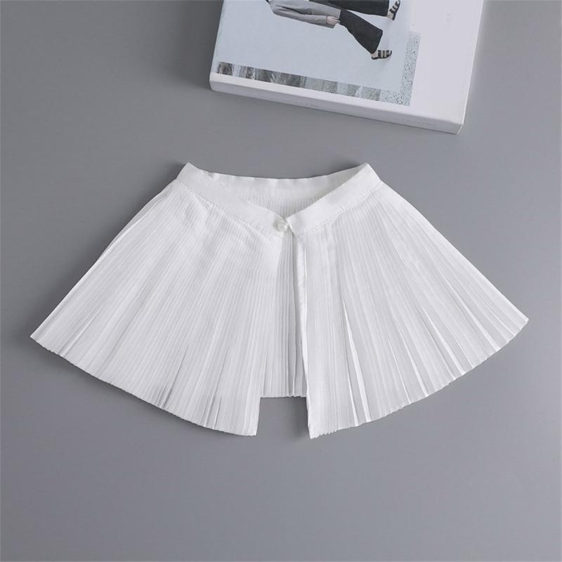 Elizabethan Ruffle Faux Collar Victorian Style Neck Ruff Shawl and Cuffs Set for Cosplay and Halloween Costume Accessory