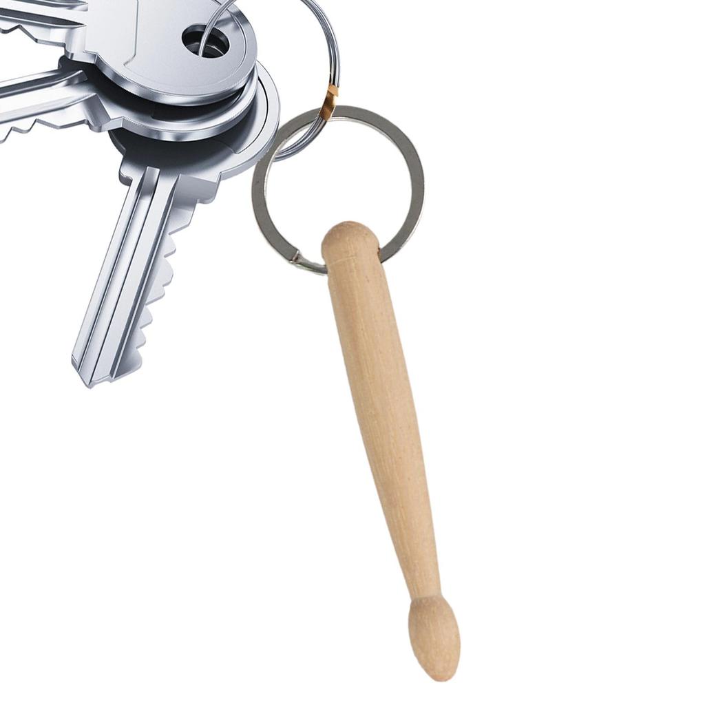 Mini Drum Sticks Keychain Wood Drumsticks Percussion Key Ring Decoration Keyrings Drum and Percussion Accessories