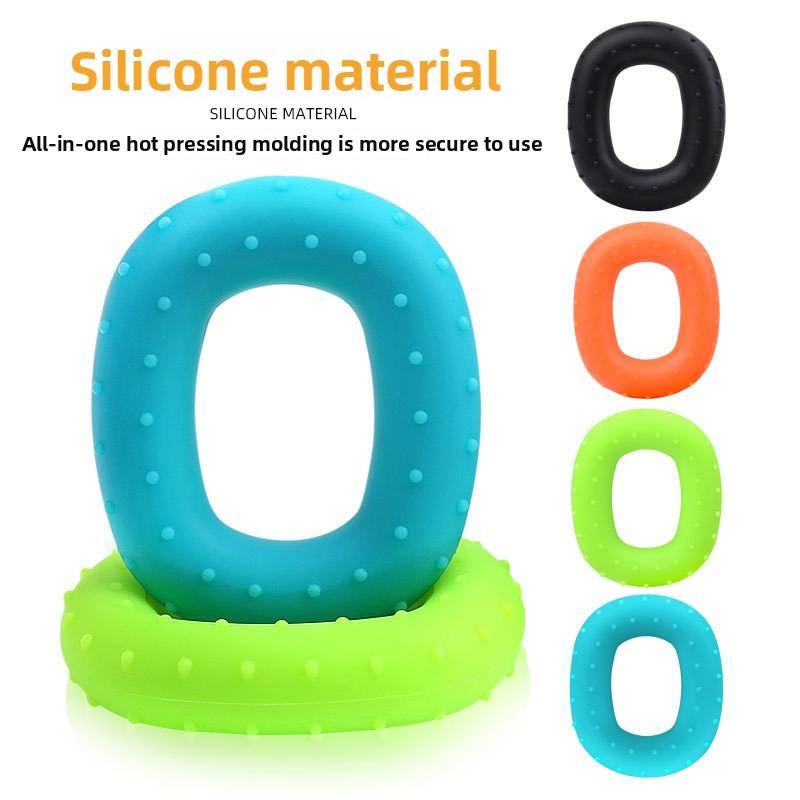 Silicone Grip Square Bump Acupressure Massage Decompression Wrist Strength Training Sports Fitness Ring
