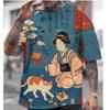 Summer Japanese style T-shirt men's Ukiyoe pattern T-shirt 3D printing