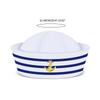 Fashion Navy Sailor Hat with Neckerchief Set Delicate Girls Woman Hat Uniform Roll Up Brim Hat Ladies for Carnivals