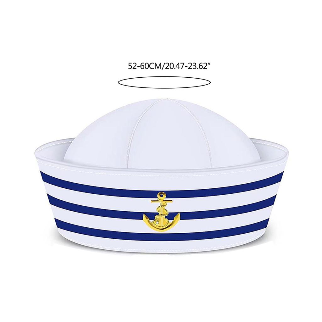 Fashion Navy Sailor Hat with Neckerchief Set Delicate Girls Woman Hat Uniform Roll Up Brim Hat Ladies for Carnivals