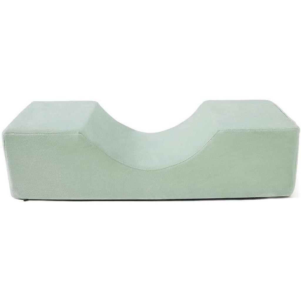 Grafting Eyelashes Soft Memory Foam Pillow with Pocket U Shape Eyelash Extension Pillow Beauty Salon Makeup Tool (Pea Green)