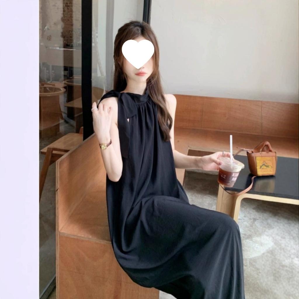 French Off-the-shoulder Vest Dress for Women's Summer New Straps Design Sense and Thin Temperament Holiday Style Dress