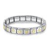 Neue Mode Damen Mann Italienischer Charm Herz Blume Schmetterling Kreuz Delfine Edelstahl Elastisches Armband Gliederarmreif