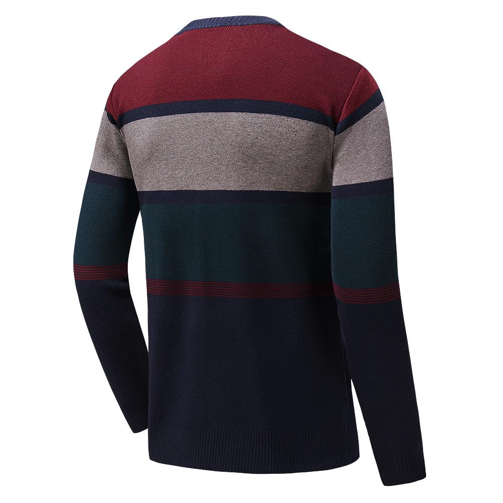 Men's Cashmere Sweater - Round Neck Bee Pattern Knitwear, High-Grade Warm Autumn/Winter Pullover