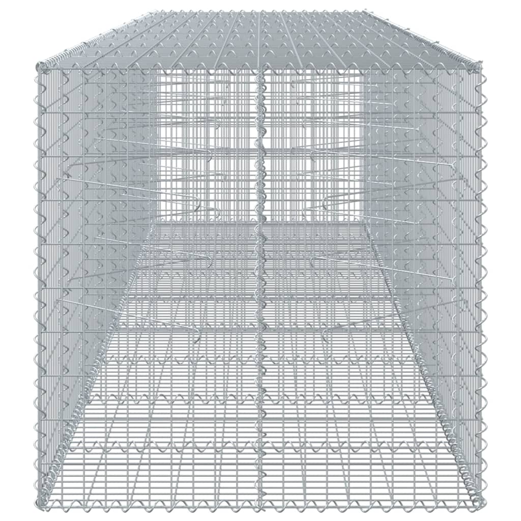 Gabion with Lid 450 X 100 X 100 Cm Galvanized Iron