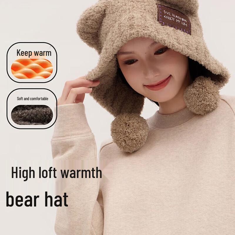 VVC Women's Winter Knitted Hat with Integrated Scarf