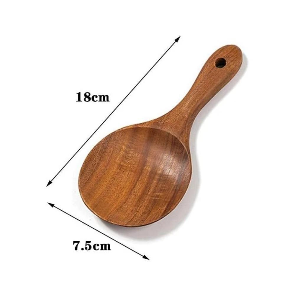 Large Scoop Rice Scoop Spoon Non-Stick Surface Multipurpose Rice Paddle Ergonomic Design Eco-Friendly Wooden Spoon