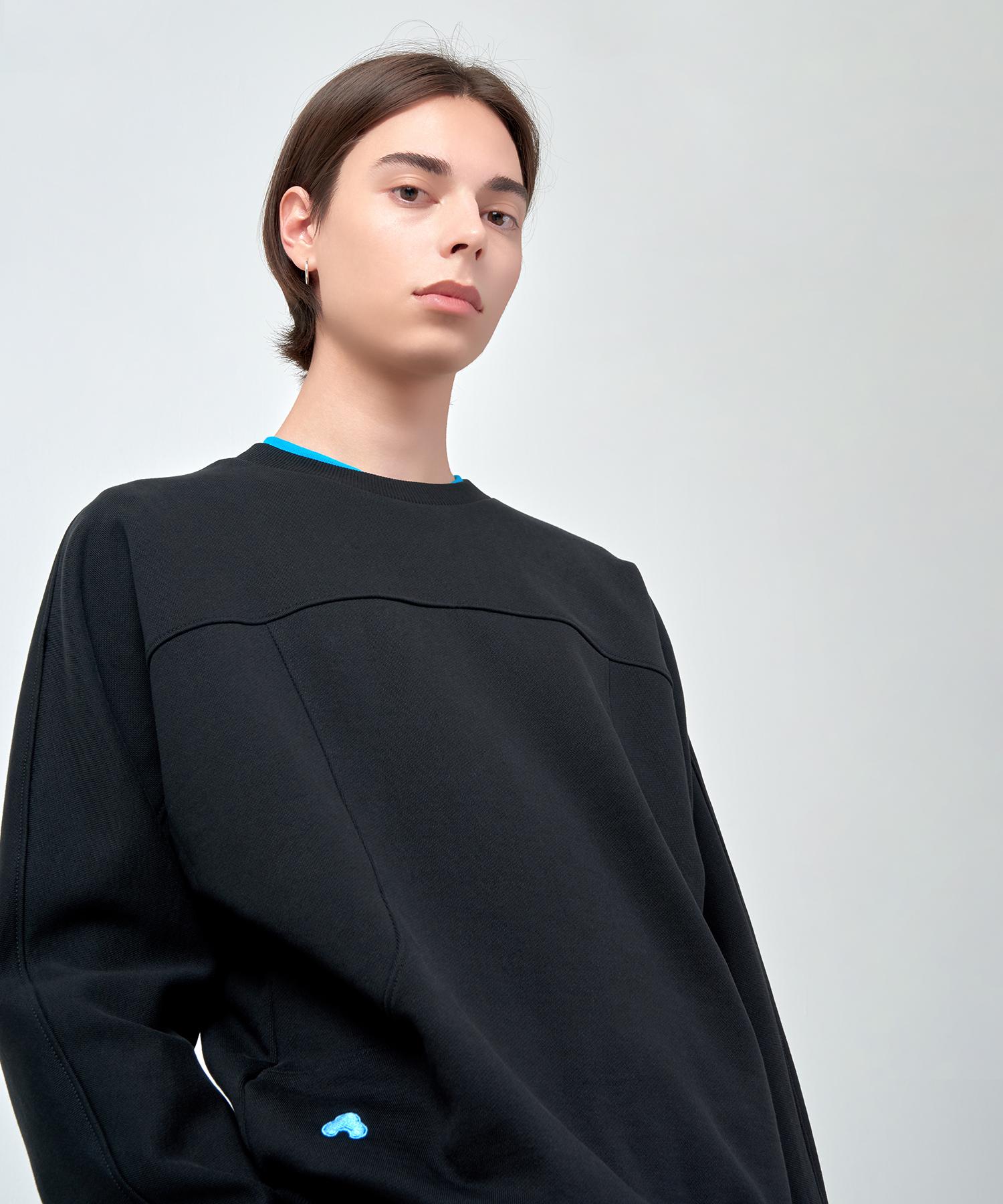 Ssql Унисекс Вышитая Толстовка Kiz_01_Черный_Большой Black/Large