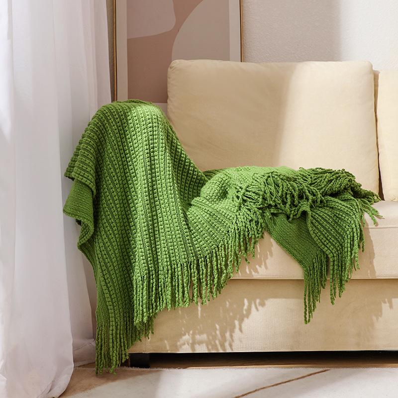 Bohemian Knitted Sofa and Office Nap Blanket for Air Conditioning and Bed End Use