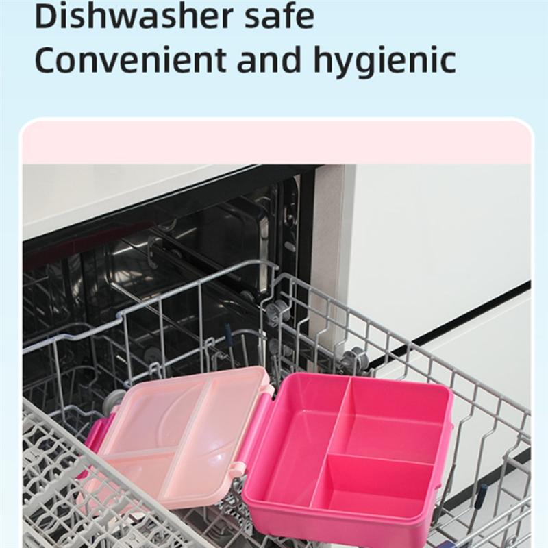 A74G-Insulated Bento Box For Kids Thermo Leak-Proof Lunch Container 4 Compartment For Hot & Cold Food, School & Travel
