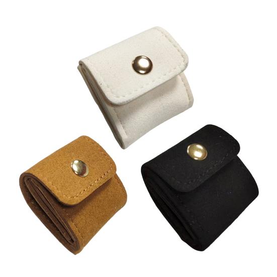 2/3Pcs Jewelry Storage Bags Snap Closure Soft Velvet Lining Multifunctional Mini Travel Jewelry Bag Necklaces Earrings Organizer