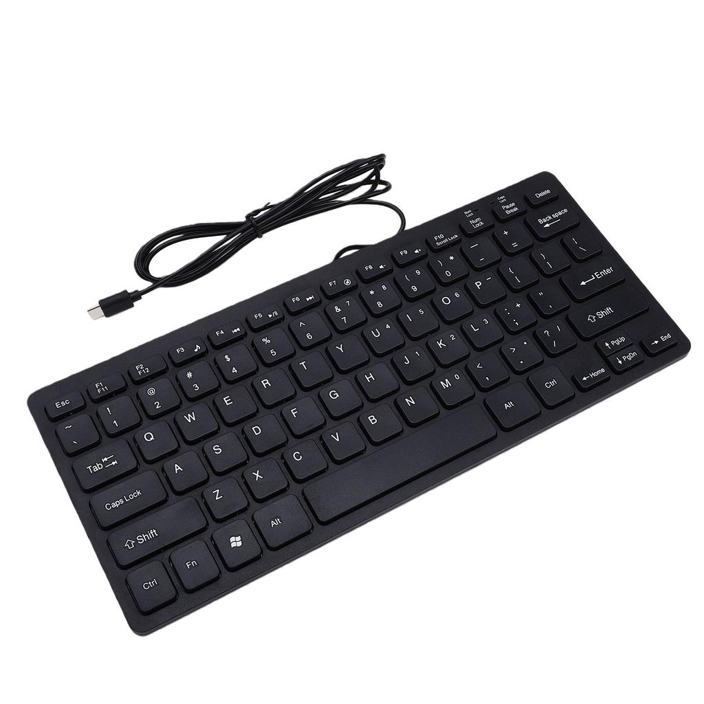 Type C Wired Keyboard Quiet Lightweight Silent Chocolate Key Small Wired Keyboard for Computer PC Laptop