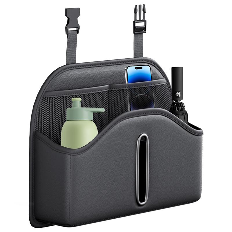 Car Front Seat Organizer Tissue Organizer Storage Box For Car Backseat Large Capacity Auto Tissue Backseat Water Cup Holder For