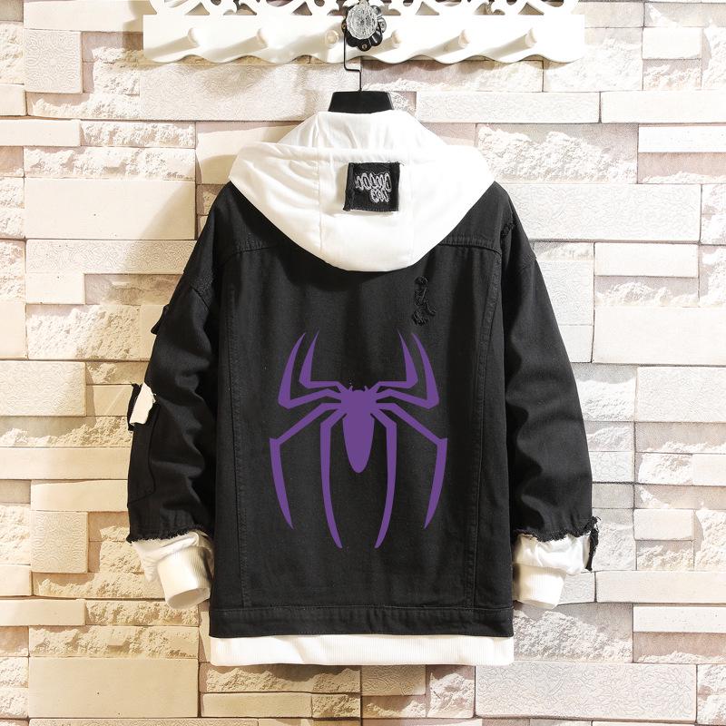 Spiderman Frühling/Herbst Anime Unisex Jeansjacken & Sweatshirts - Trendige Multicolor-Stile