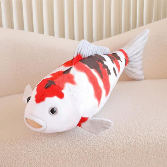 Fish Plush Pillow Simulation Koi-fish Doll Plushies Ornament Sofa Cushion Soft Stuffed Animal Lucky Fish Plush Toy Sleeping Companion