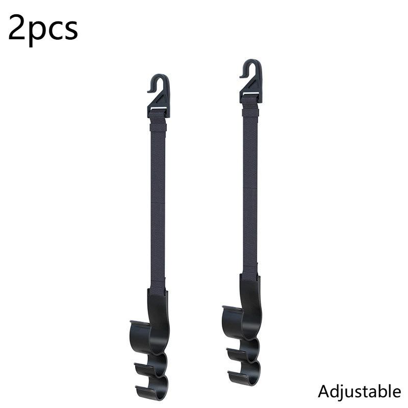 2 Car Rear Seat Hooks Versatile Design with Umbrella Holder for Optimal Car Interior Utilization