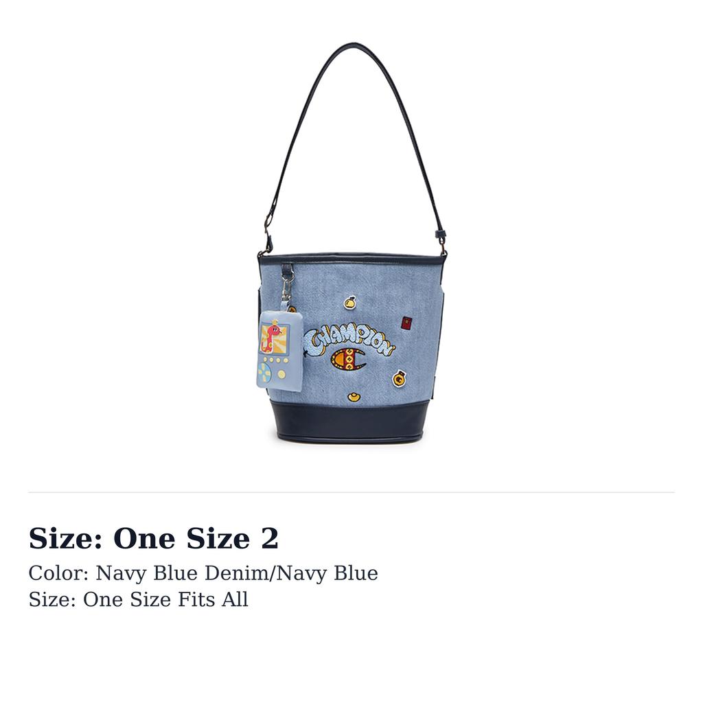 Champion Fabric Crossbody Bags Medium Unisex Milk White/Ash Red, Medium Blue Denim/Navy U5AACPU02