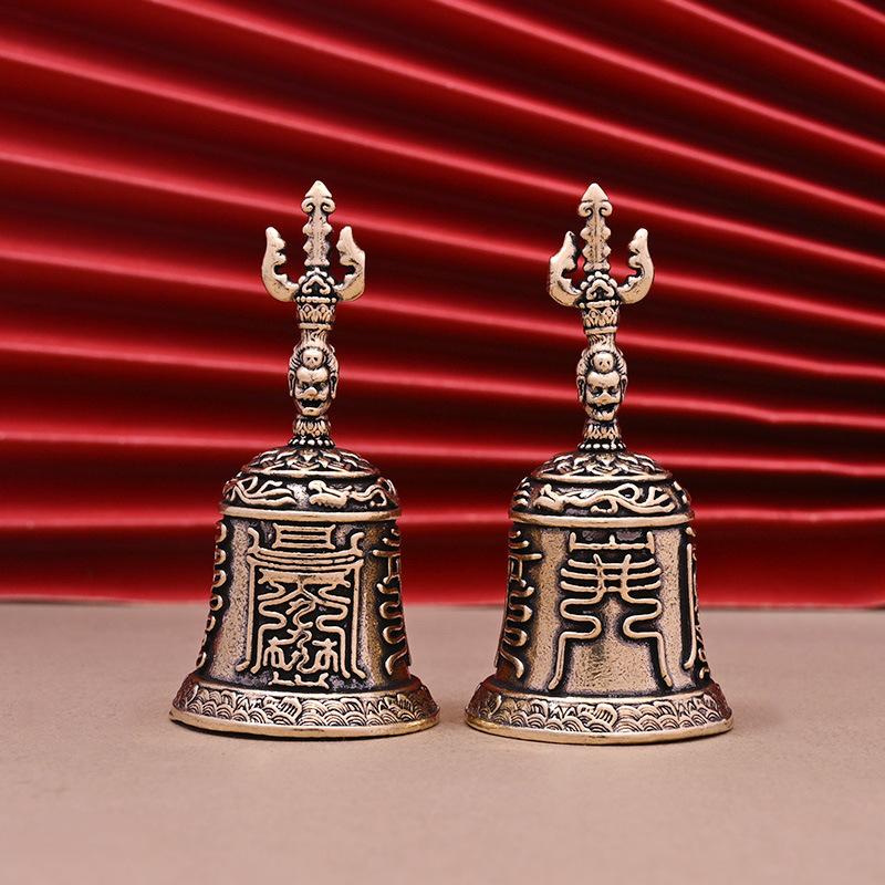 Brass Handicraft Die-Casting Drop Bell Key Car Button Wind Bell Christmas Bronze Bell Creative Gift Home Decoration Accessories