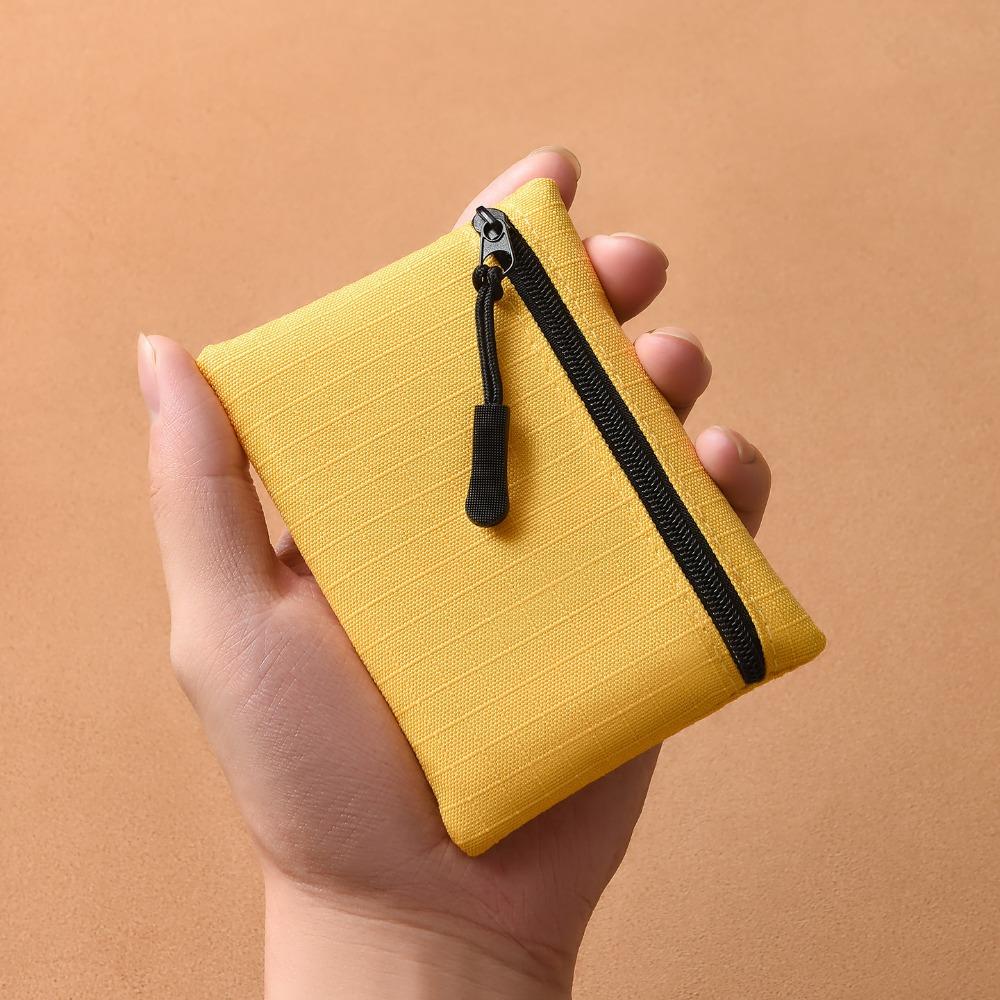 Mini porte-monnaie en toile à fermeture éclair simple, pochette de rangement pour enfants, poche pour argent, couleur unie, porte-monnaie, porte-clés, pour femmes et hommes, mignon, mini porte-monnaie