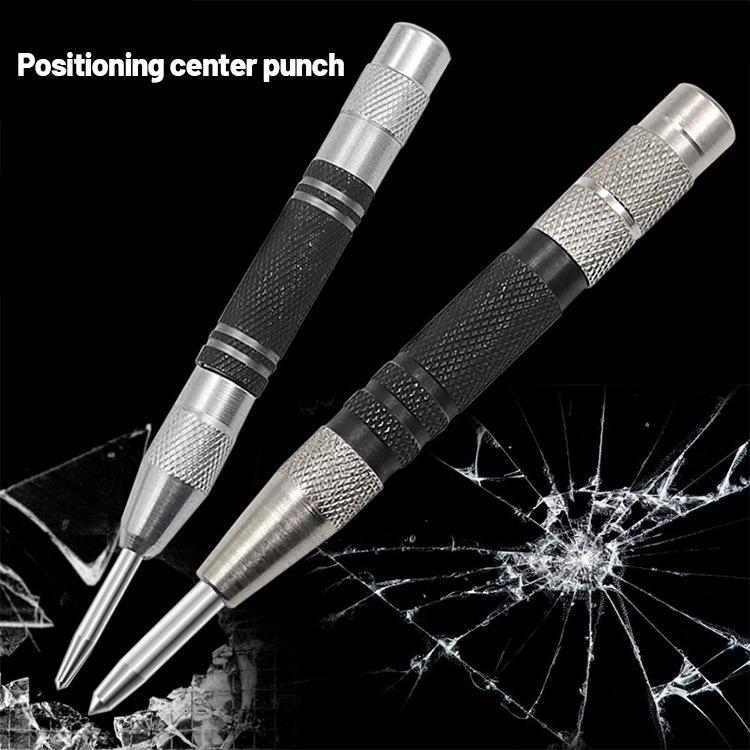 128/155mm Automatic Center Punch Woodworking Metal Puncher Steel Hole Self Pin Mark Spring Loaded Dent Marker Location Hand Tool