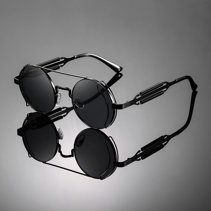 Unisex Steampunk Fashion Sunglasses with Trendy Colored Lenses