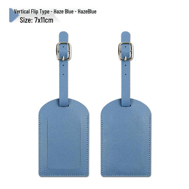 PU Leather Luggage Tag & Anti-lost Boarding Pass Holder with Logo