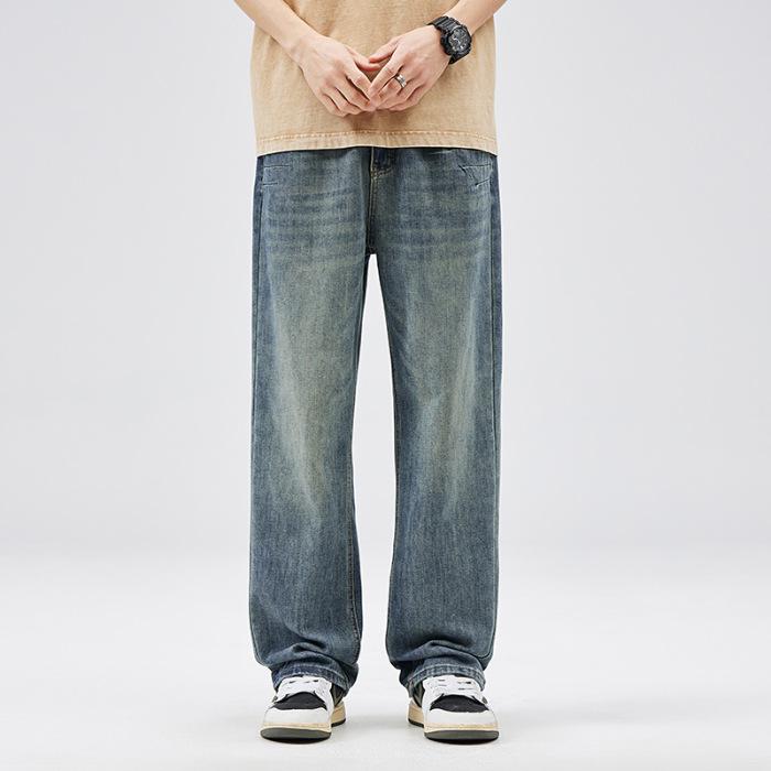 

Новые весенние ретро джинсы для мальчиков свободные прямые американские широкие брюки 42