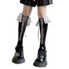 Women's Lace Trim Socks Sweet Lolita Socks Cosplay Stockings Tie Up Cotton Socks