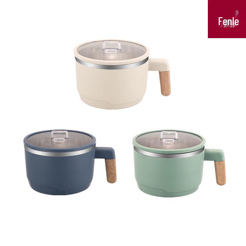 ZISIZ 304 Stainless Steel Insulated Instant Noodle Bowl