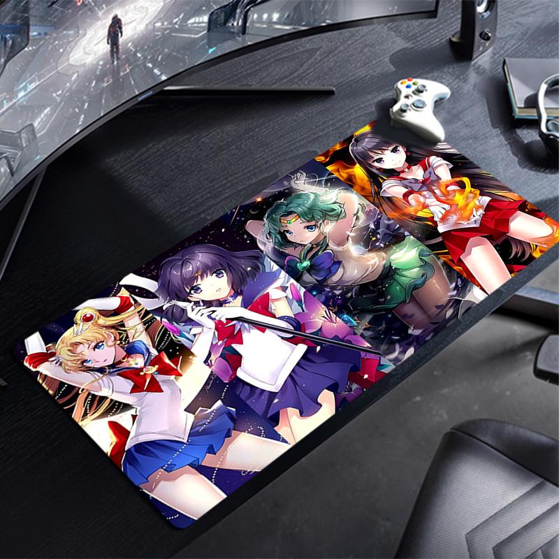 Mouse Pad Sailor Moon Xxl Computer Speed Type Carpet Mat For Esports Players Laptop Keyboard Mousepad Office Desk Mat