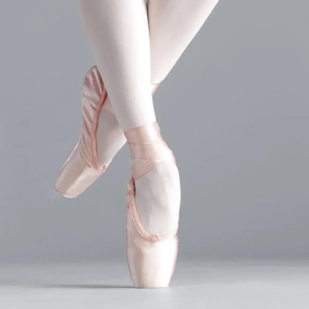 Child And Adult Ballet Dance Shoes Girls Ballet Pointe Shoes Professional With Ribbons Shoes Series Classic Woman Ballet Shoes