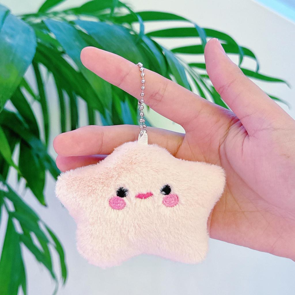 Plush Smiley Star Doll Keychain & Backpack Charm