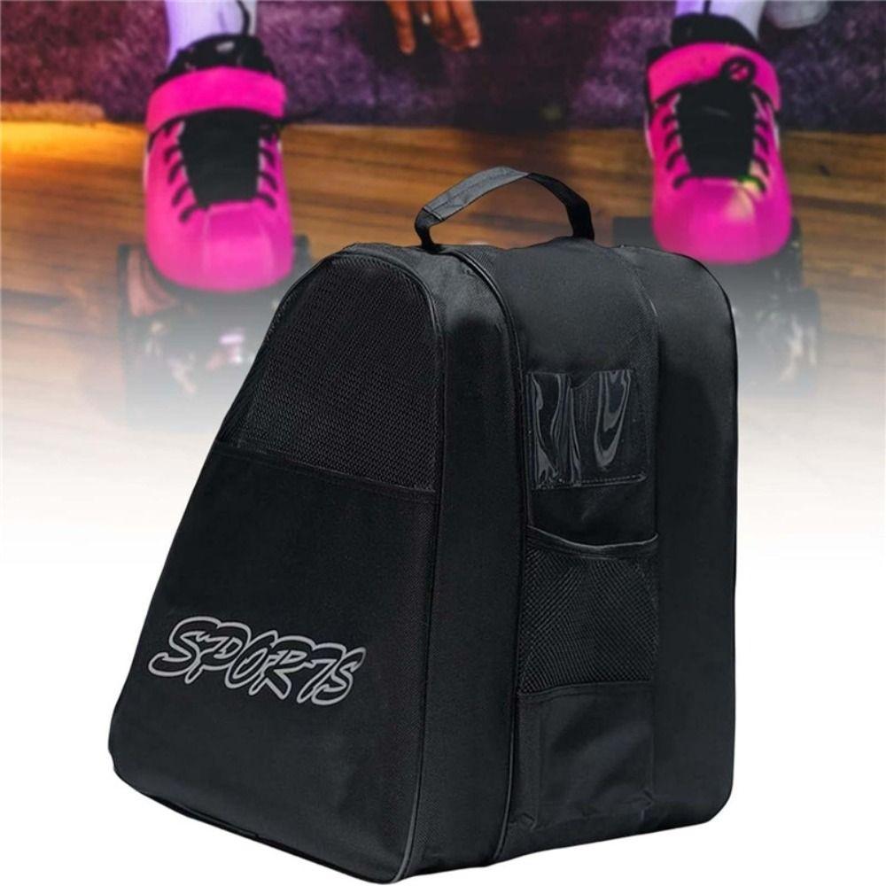 Large Capacity Roller Skates Bag 3 Layers Skating Shoes Case Ice Skating Bag  Outdoor Sports