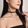 Chocker Goth Collar Maijia Black Rivet Bracelet Dual Purpose Ring Gold And Silver Punk Collarbone Ring