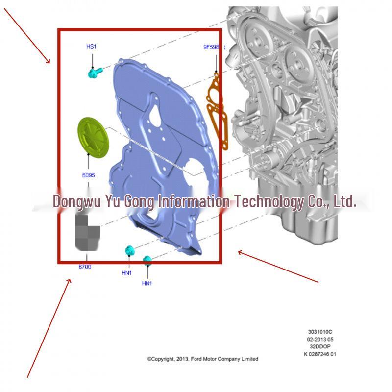 Timing Cover Assembly for Ford Ranger 3.2L Pickup (BK3Q-6019-CB)