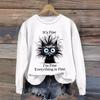 Womens Christmas Print Crewneck Sweatshirt Loose Fit Long Sleeve Pullover