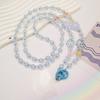 Creative Simple Colorful Love Transparent Beads Mobile Phone Case Cross-Chain